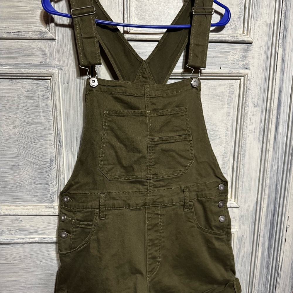 No Boundaries Khaki Overalls